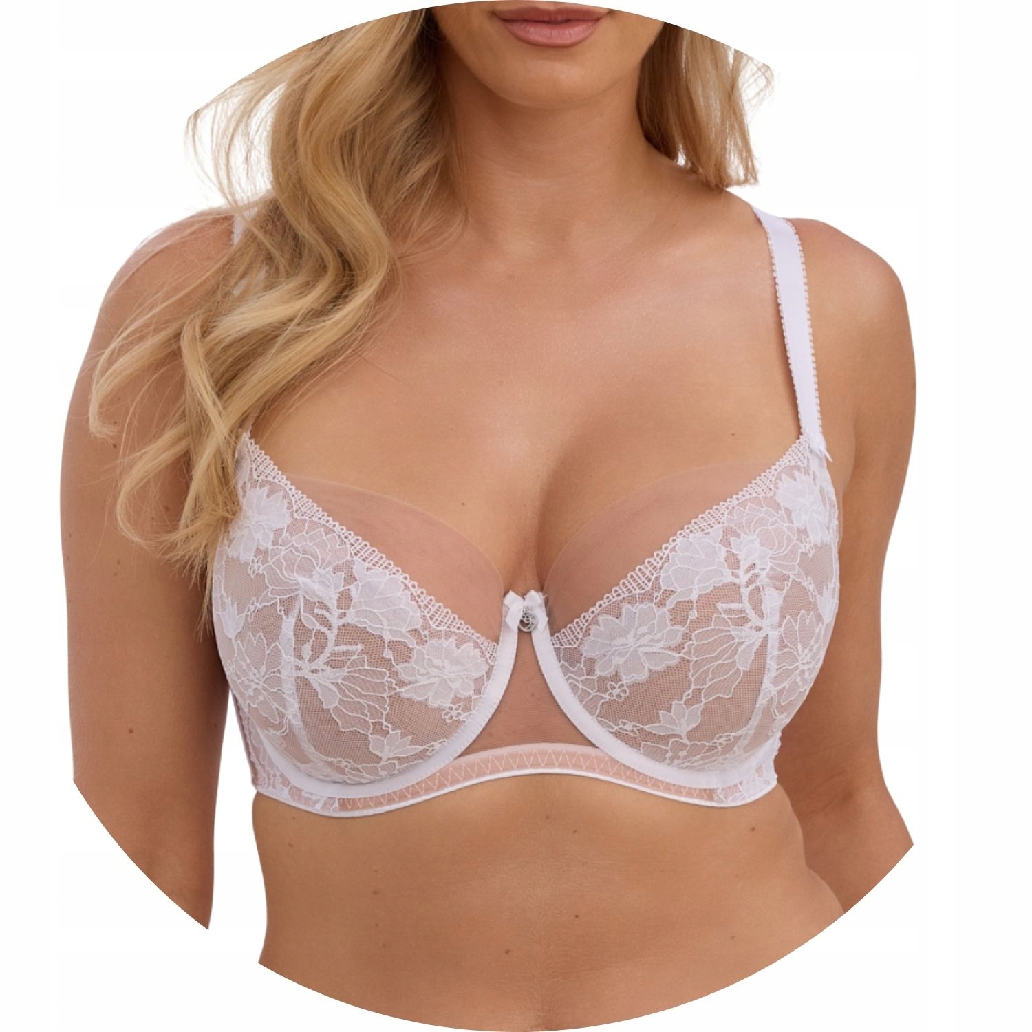 Polovyztužená podprsenka Semi Soft Gaia 1358 Claire bílá-mokka 70D