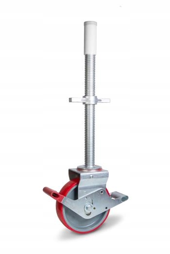 Koła fi200 Pa+pu do rusztowania Klinowe Plettac z hamulcem i regulacją 4szt