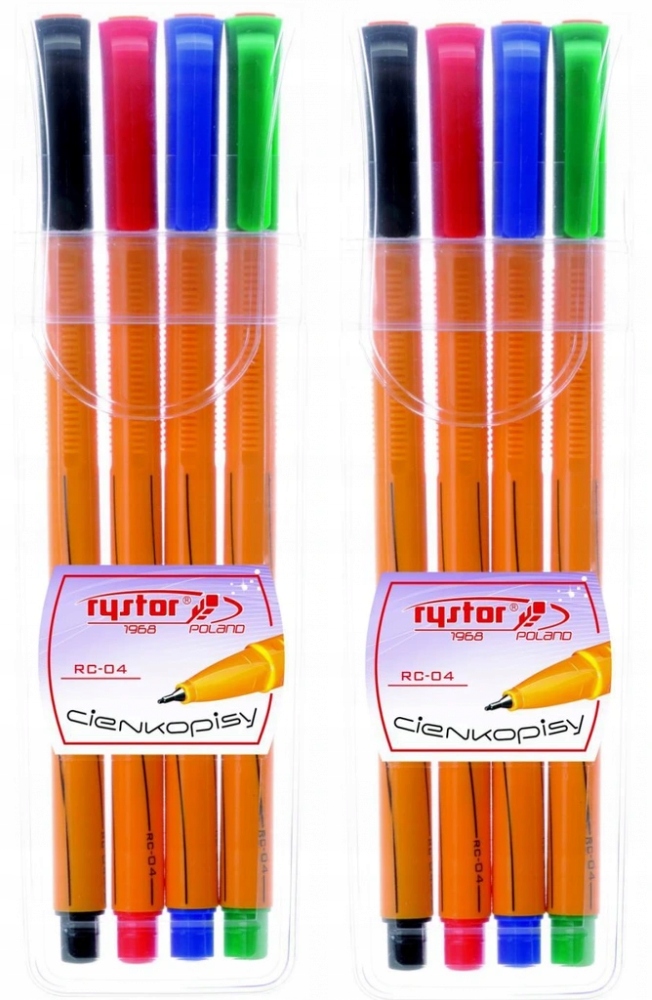 

Cienkopisy Rystor RC-04 0,4 mm 4 w etui x2