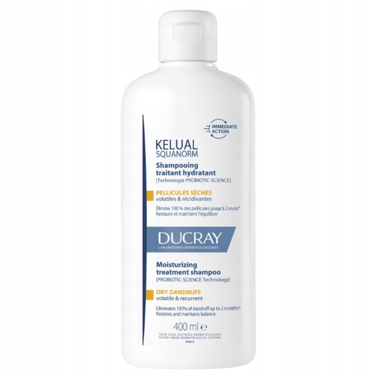 Ducray Kelual Squanorm nawilżający szampon na suchy łupież 400 ml