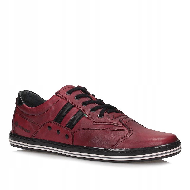 Pánské polobotky Abis casual červené 1801