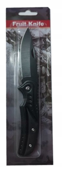 Scyzoryk nóż składany 16 cm czarny na blistrze militaria