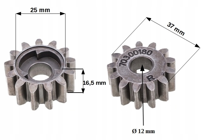 ZĘBATKA PRAWA NAPĘDU KOŁA NOWY TYP NAC 70300180 LS0541-46500E LS0619-50675E Kod producenta Z100-134TEX22