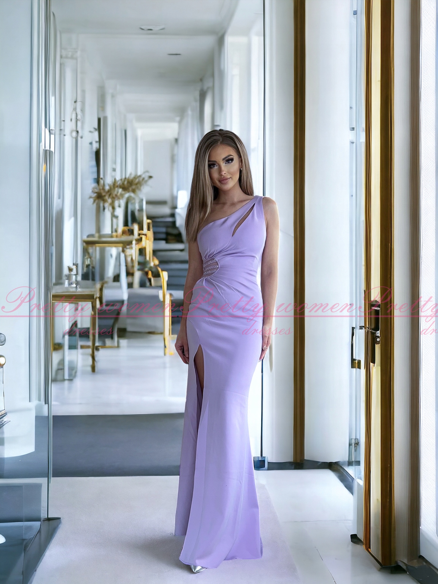 Šaty Na Svatební Hostinu Curacao Dlouhé Fialové 38 M