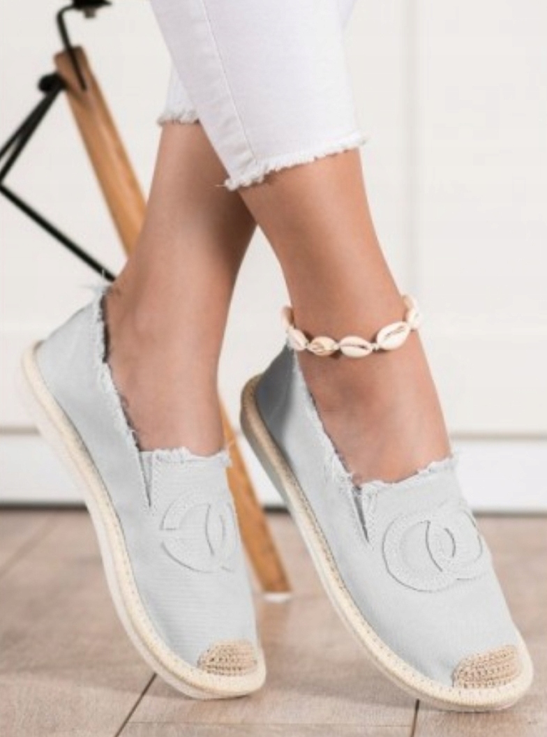 SZARE ESPADRYLE DAMSKIE CHANELKI 39 Model espadryle