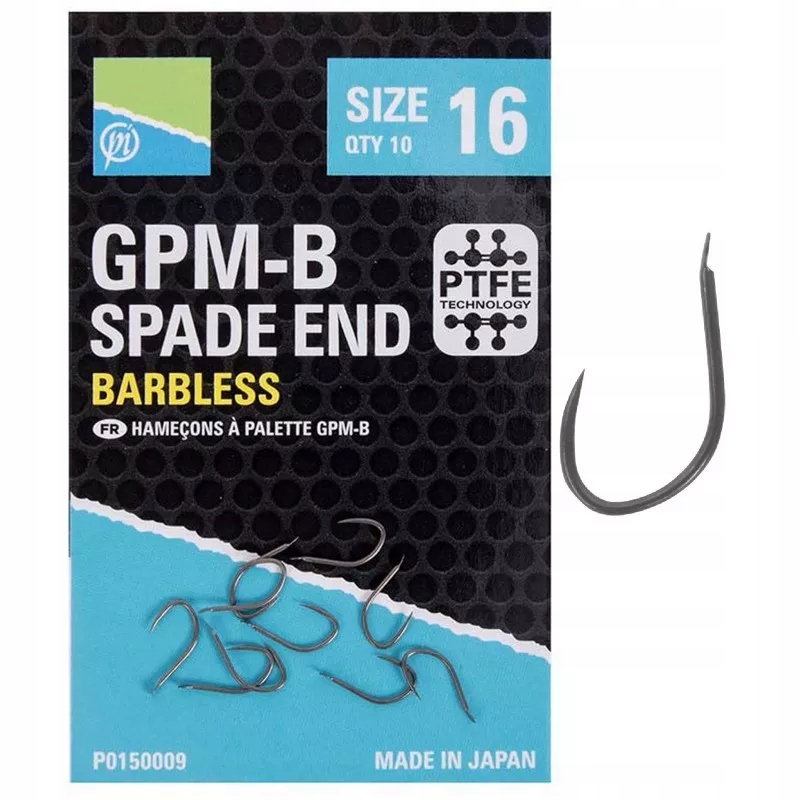 Haczyki Preston Gpm-b Barbless Spade End roz.14