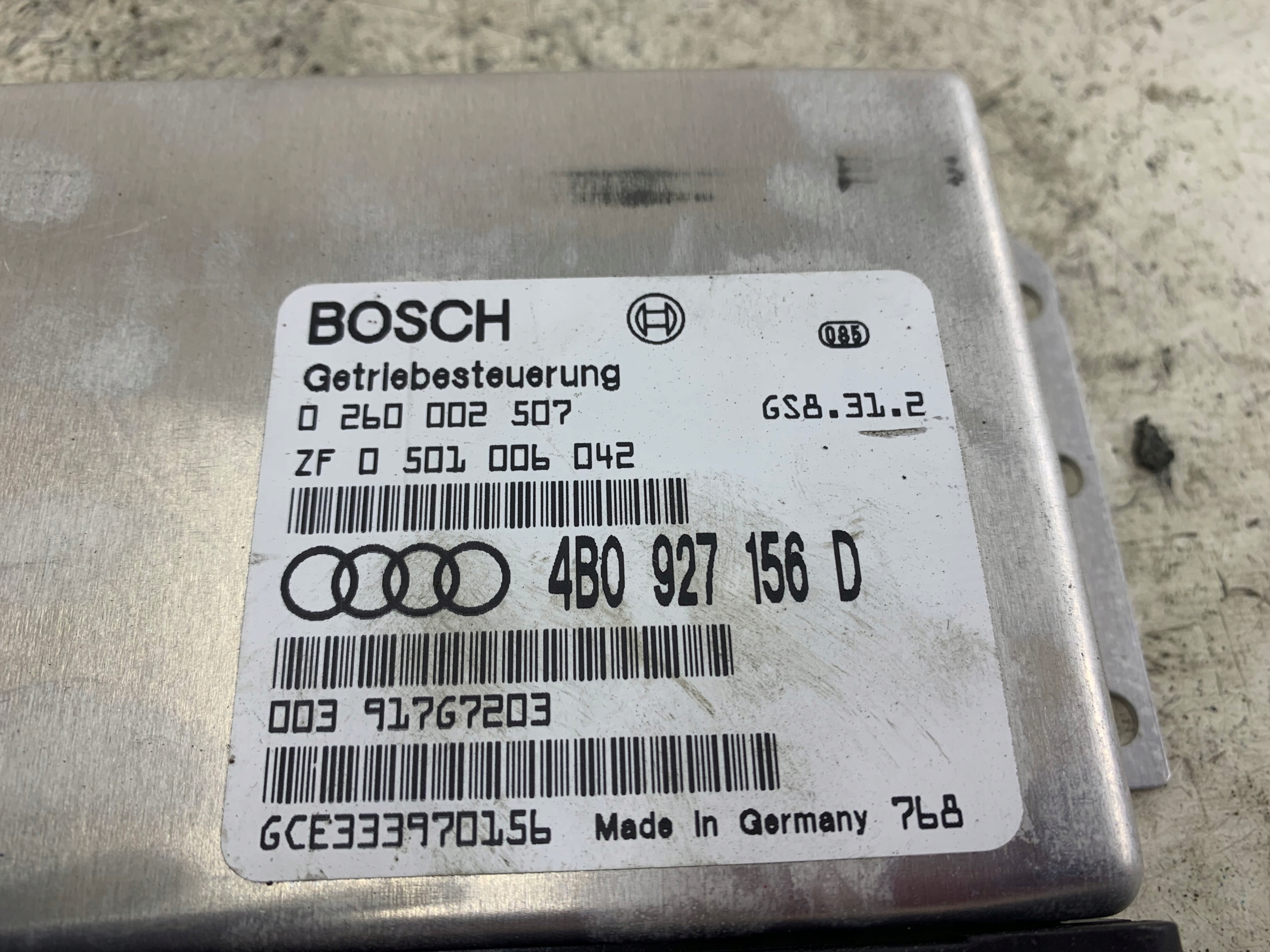 AUDI A6 C5 unité de commande électronique uce module boîte de vitesses engrenage 4B0927156D