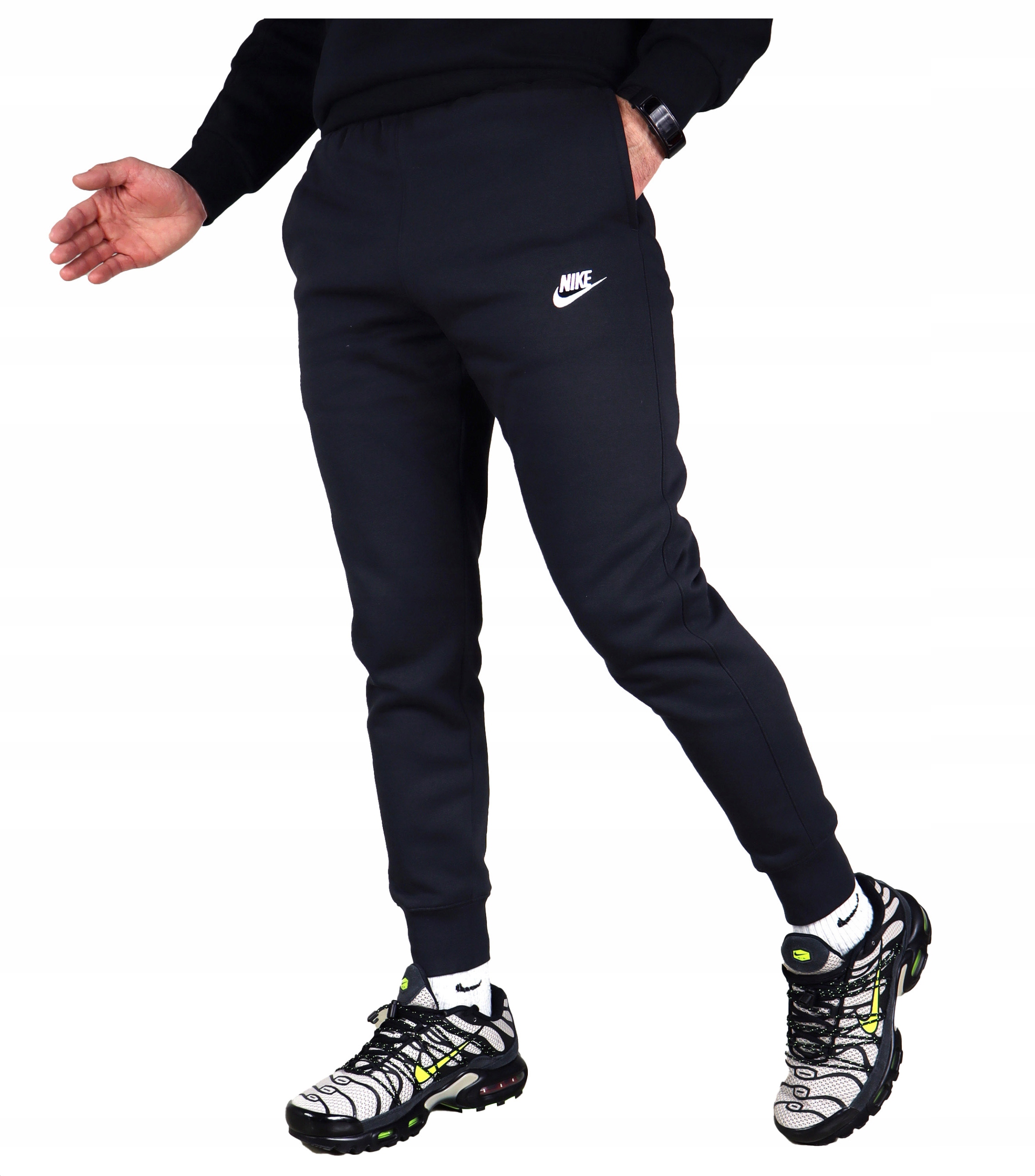 Nike Teplé kalhoty Bavlna teplákové Fleece jogger pánské zimní tepláky