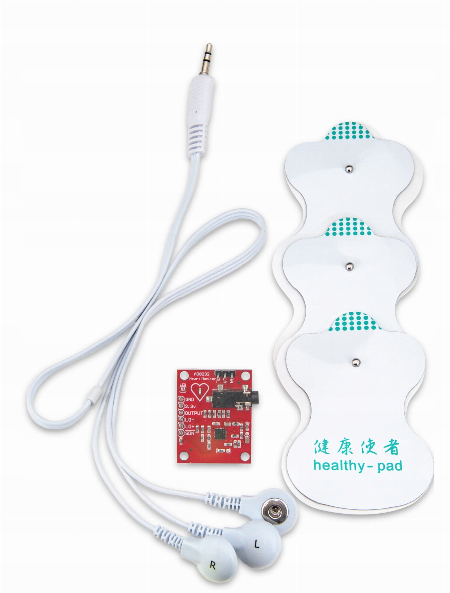 Moduł ECG EKG elektrokardiogram, AD8232 dla Arduino, Pico, ESP32, itp.