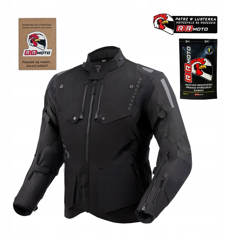 Textilná motocyklová bunda Rebelhorn Hiker IV Black čierna Darčeky