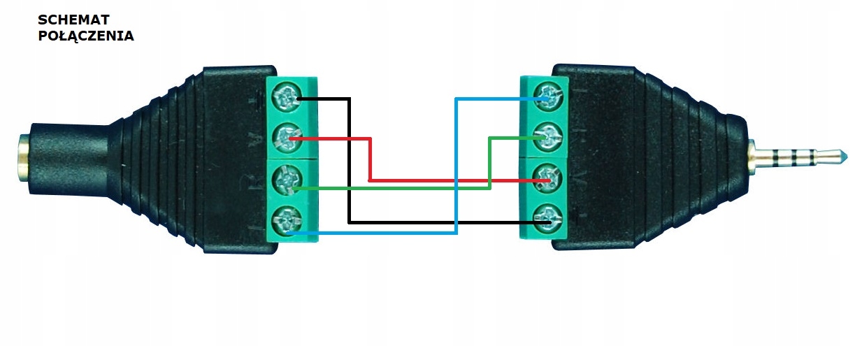 ZŁĄCZE WTYK GNIAZDO JACK 2.5mm PRZEDŁUŻACZ 4PIN Model WG-JACK-2.5