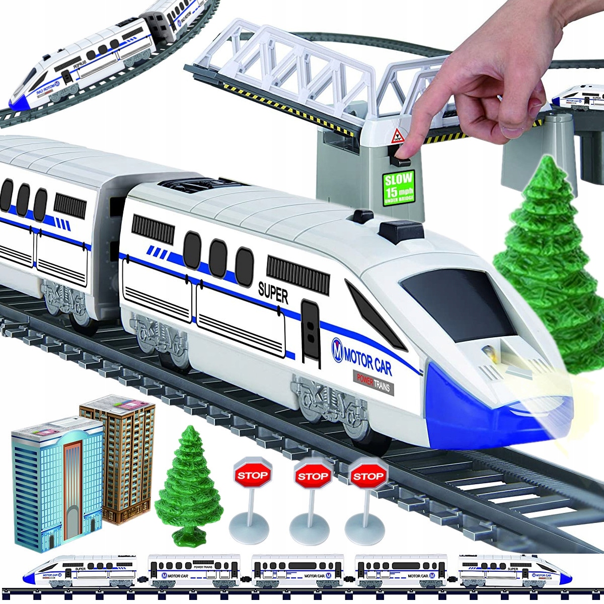 

Kolejka Elektryczna XXL Tunel Podnoszony Most Y113