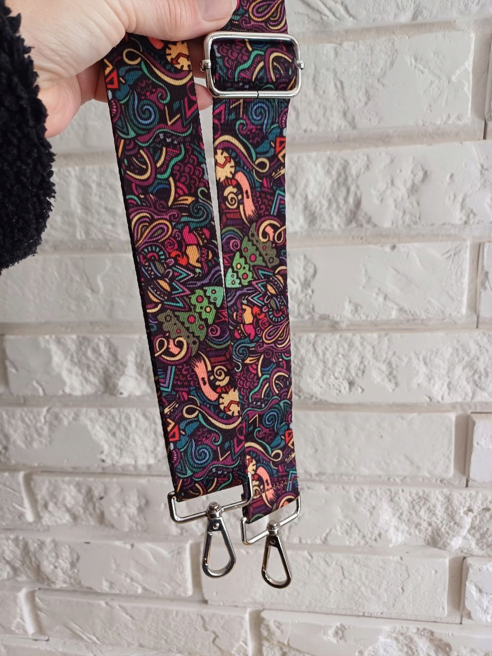 Pasek gruby materiałowy regulowany 130 cm wielokolorowy do torebki obag Marka Bagobag