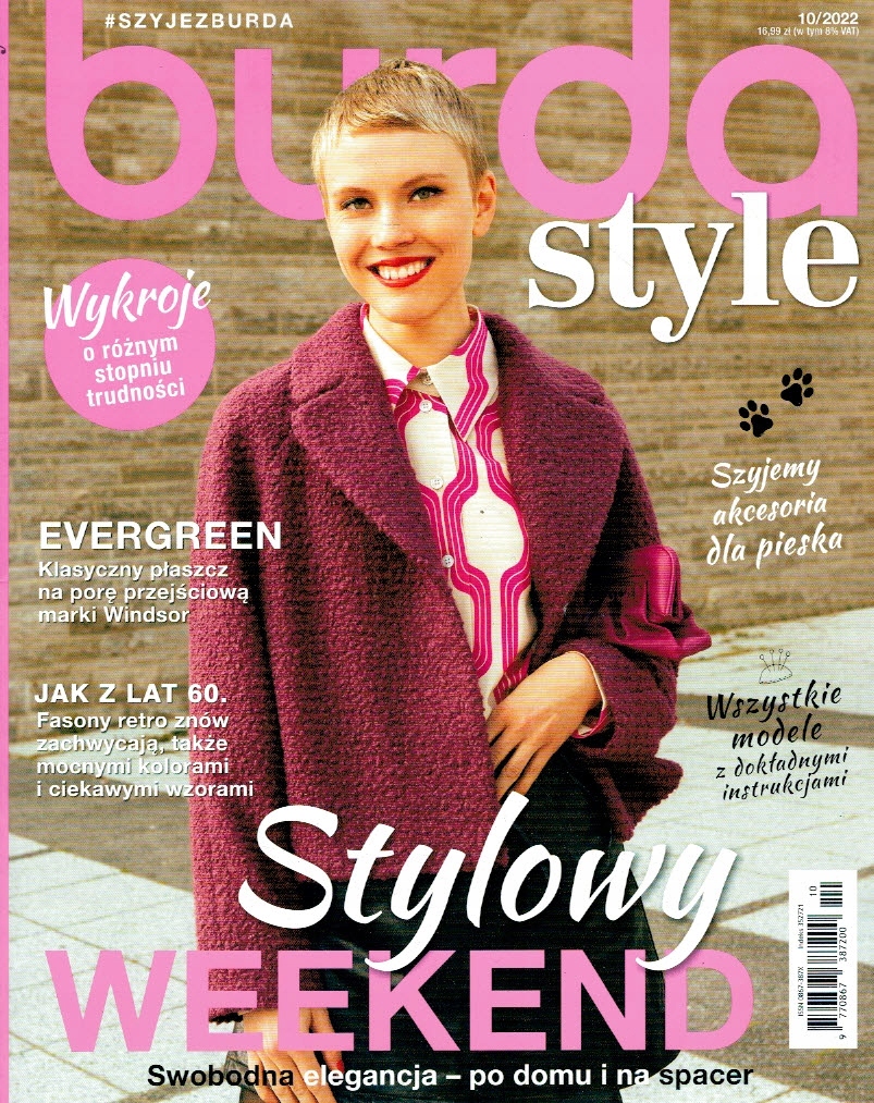 Burda style 10 / 2022 płaszcz windsor