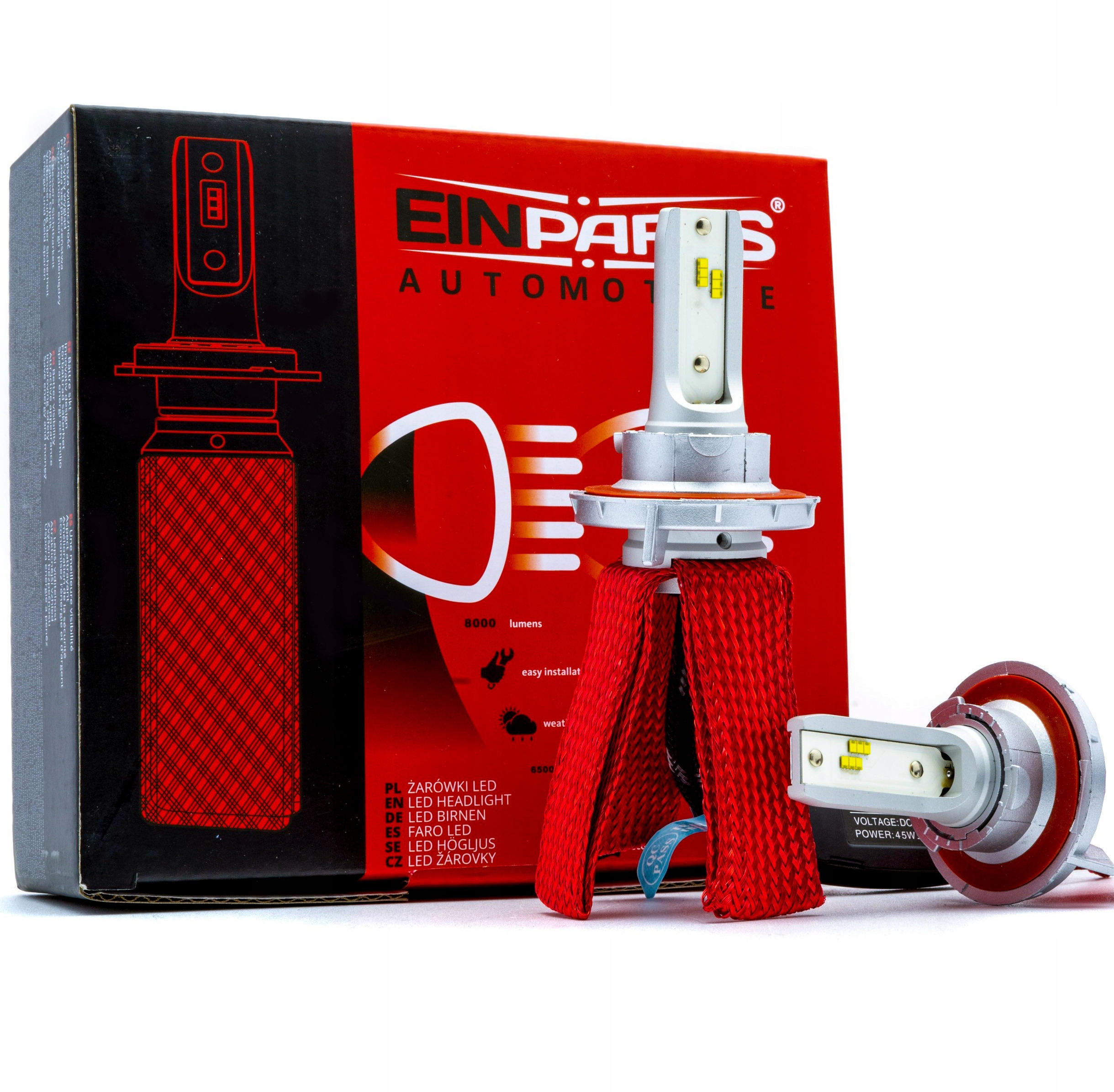 H13 Led 12/24V Canbus 6000K Chladná Biela Octopus