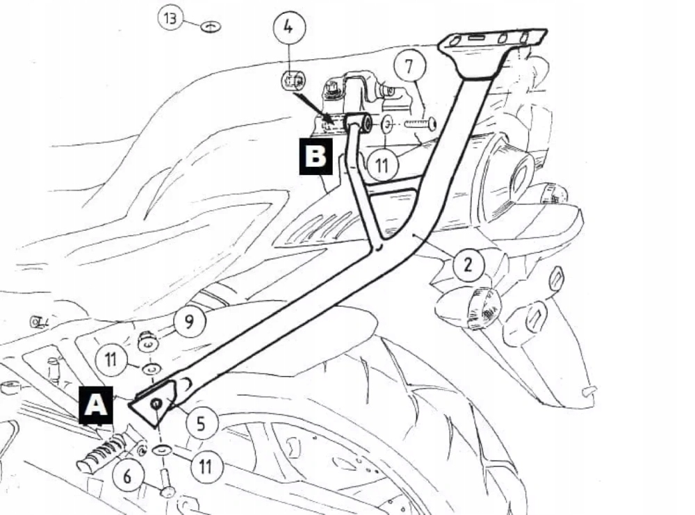 Yamaha Fz 6/Fazer (2007-2009) Alurack rám