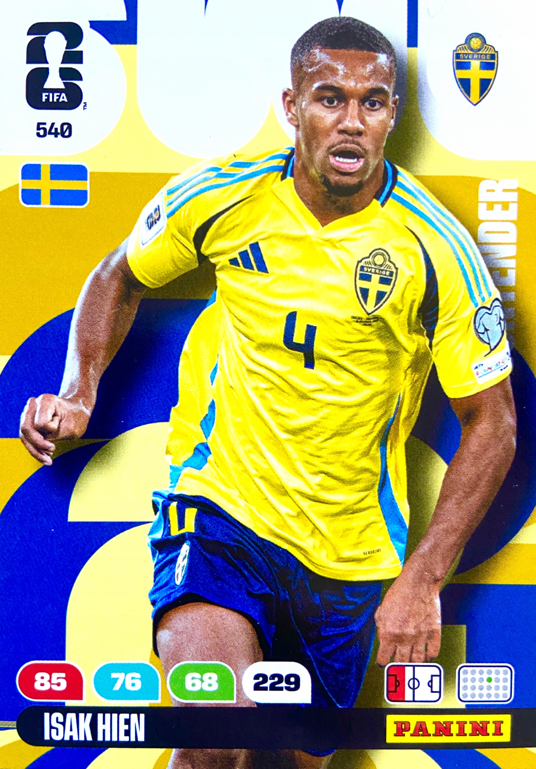 Panini Fifa World Cup 2026 karta piłkarska Contender 540 Isak Hien Szwecja