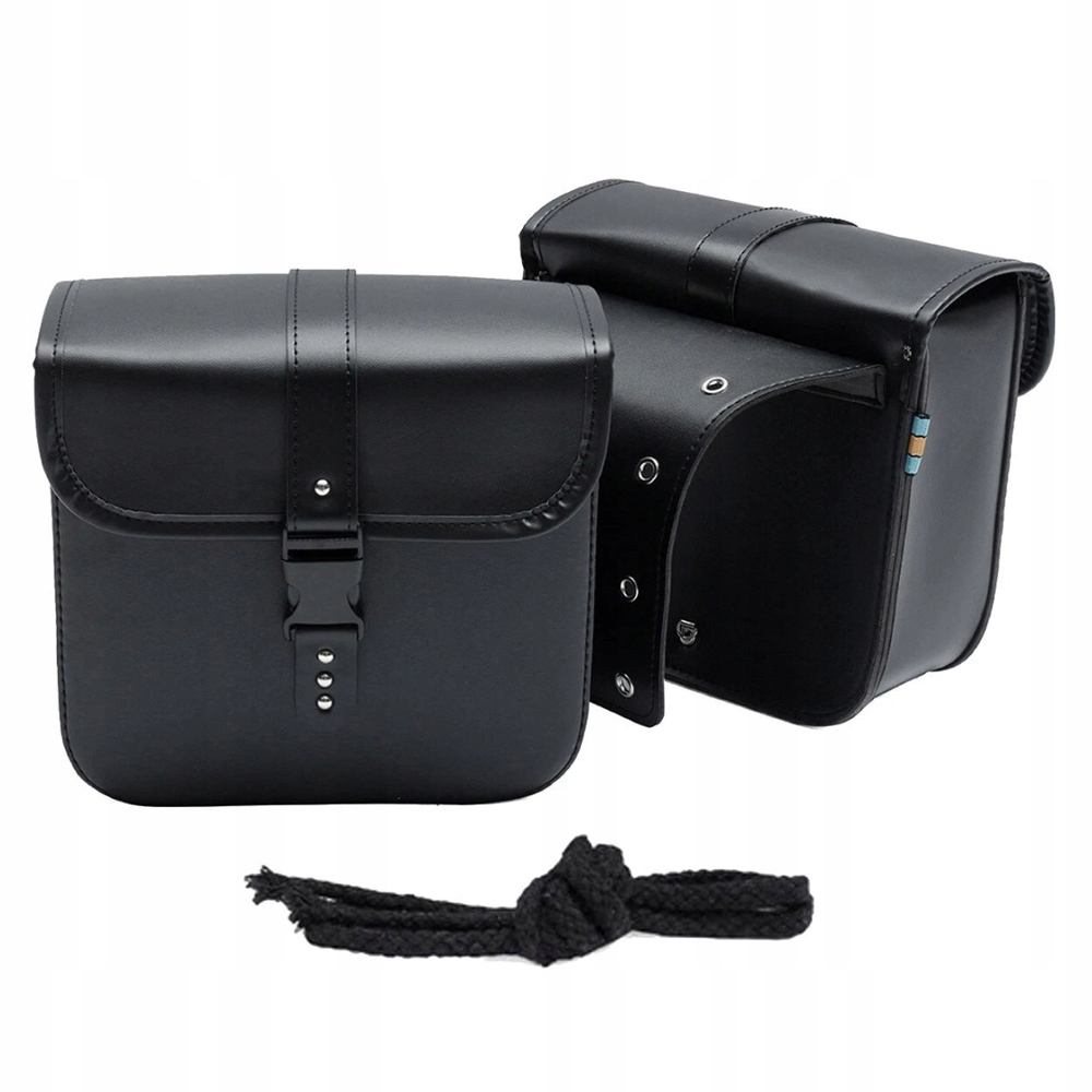 Boční Kožené Motocyklové Brašny Pu 25 x 12 x 24 cm Černá