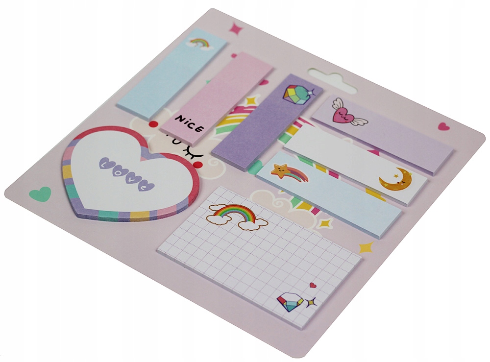 KOLOROWE KARTECZKI SAMOPRZYLEPNE MEMO 200 sztuk Marka inna