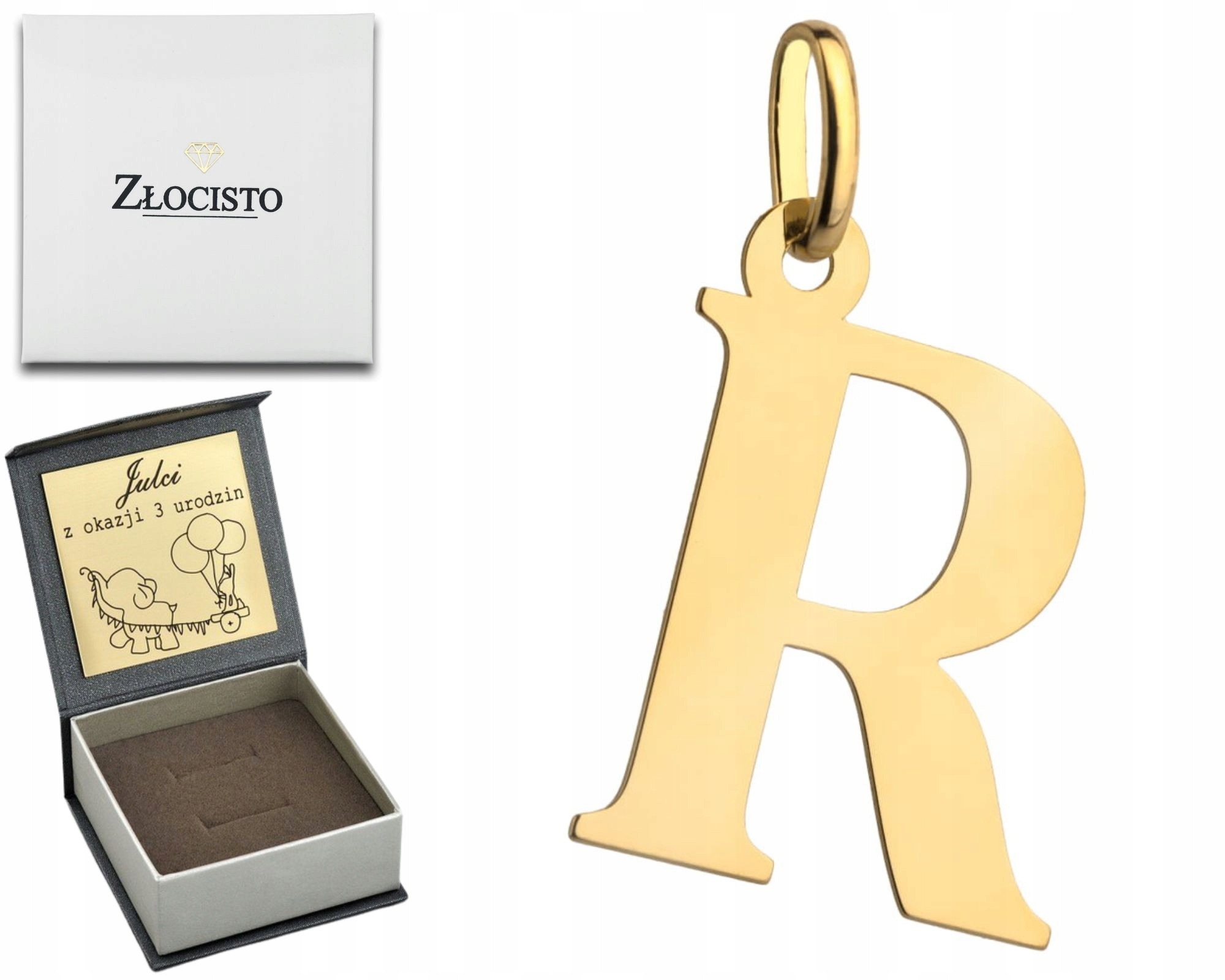 Zlatý Přívěsek Přívěsek Velkým Písmenem R Zlato Ryzost 585 Gravírování Jako Dárek