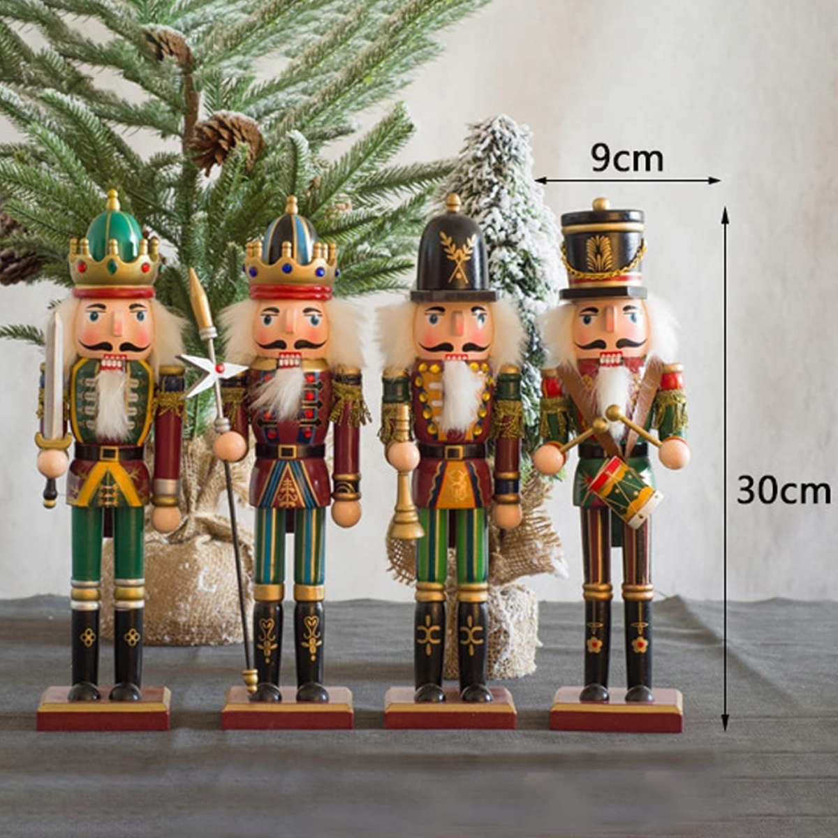 DZIADEK do ORZECHÓW 30 cm FIGURKA drewniany Marka DR