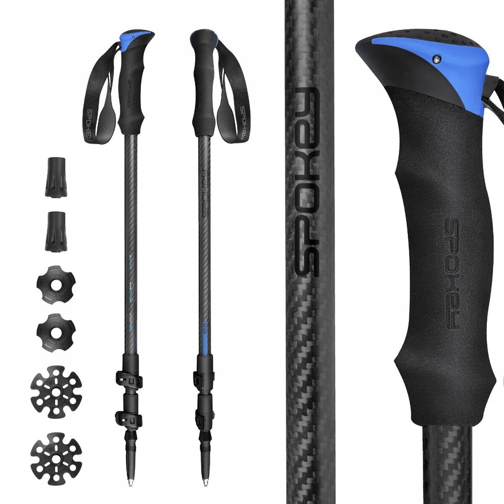 Nastavitelné hole pro nordic walking z uhlíkových vláken 105-135 cm