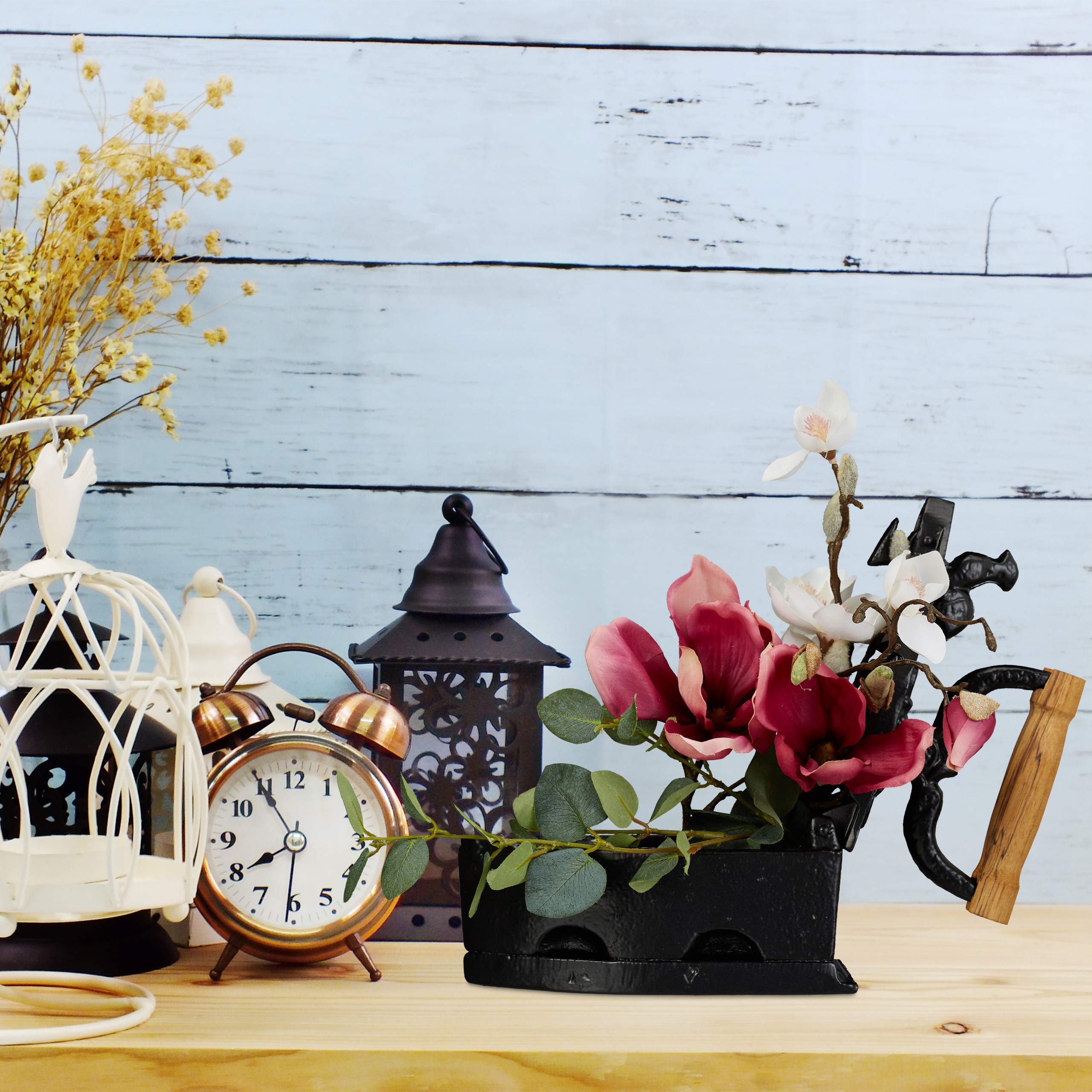 RELAXDAYS Żelazko Dekoracyjne Antyczne Żeliwne Z Drewnianą Rączką Czarne — miniatura 2