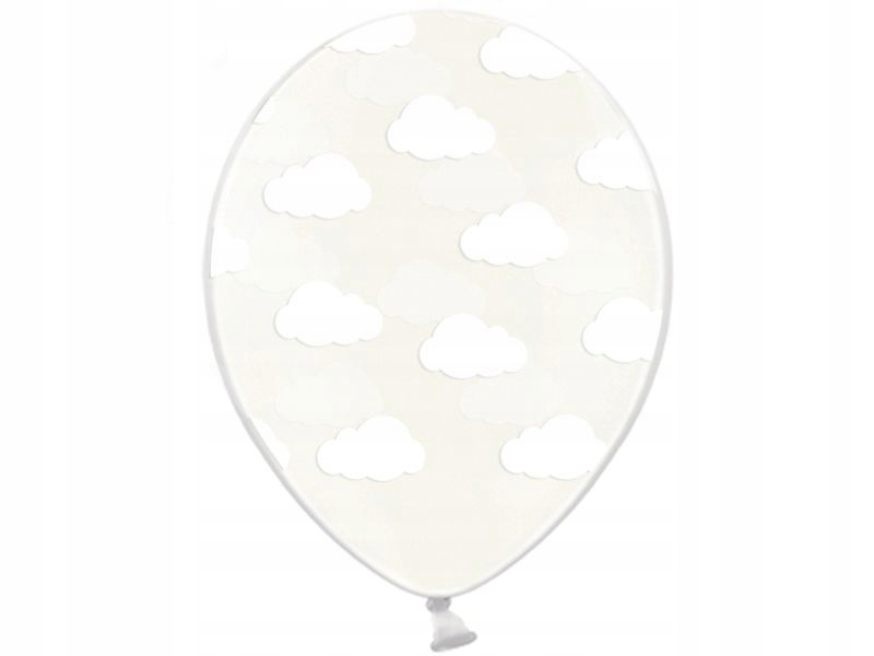 

Balon Przezroczysty Chmury Białe 30cm 1szt