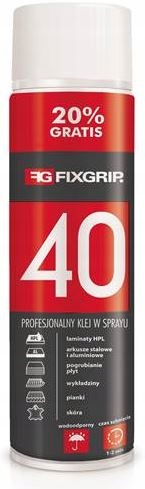 Klej do wykładzin, Klej Fix Grip 40 Spray 600 ml