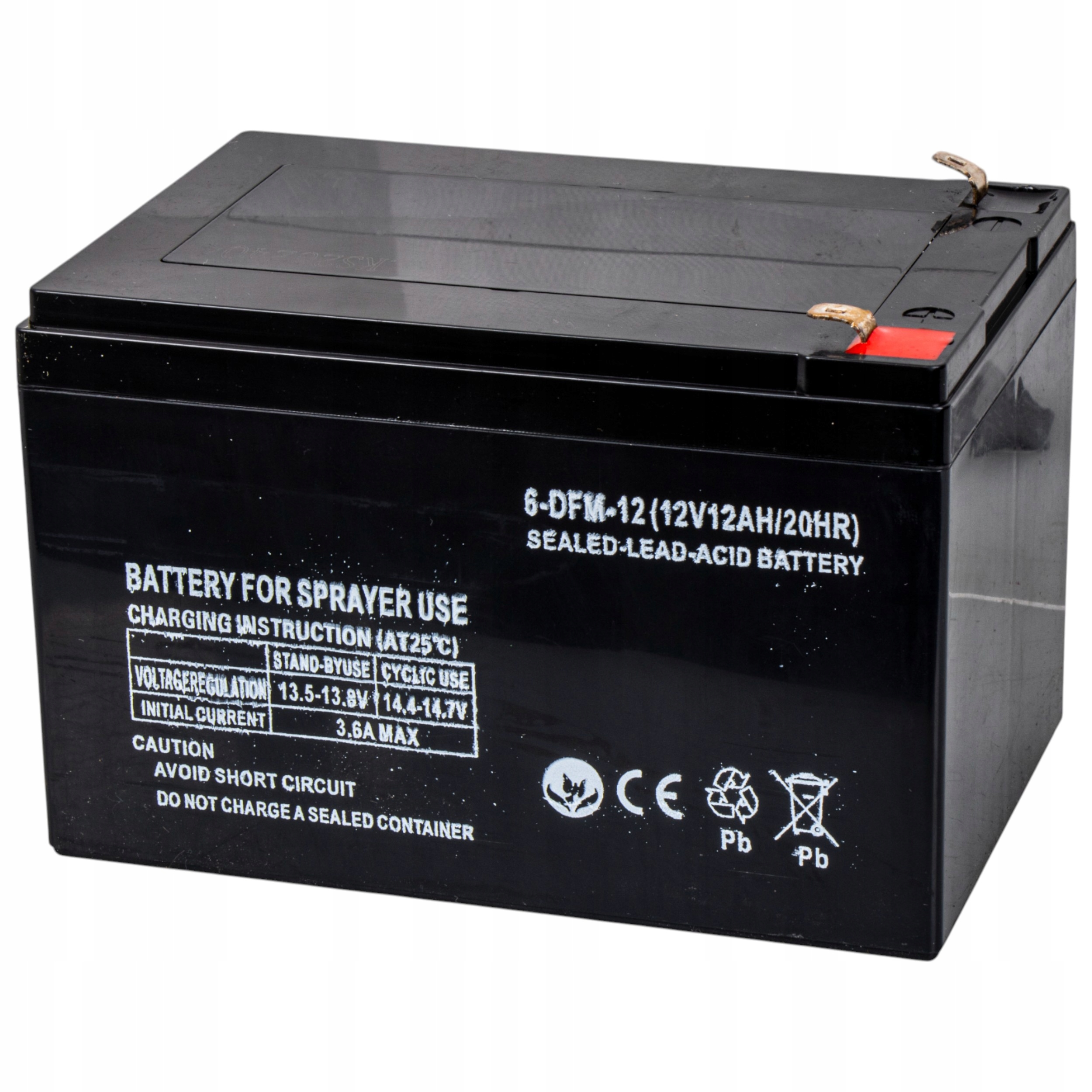 Akumulator do opryskiwacza akumulatorowego 12Ah 12V 150x100x100mm