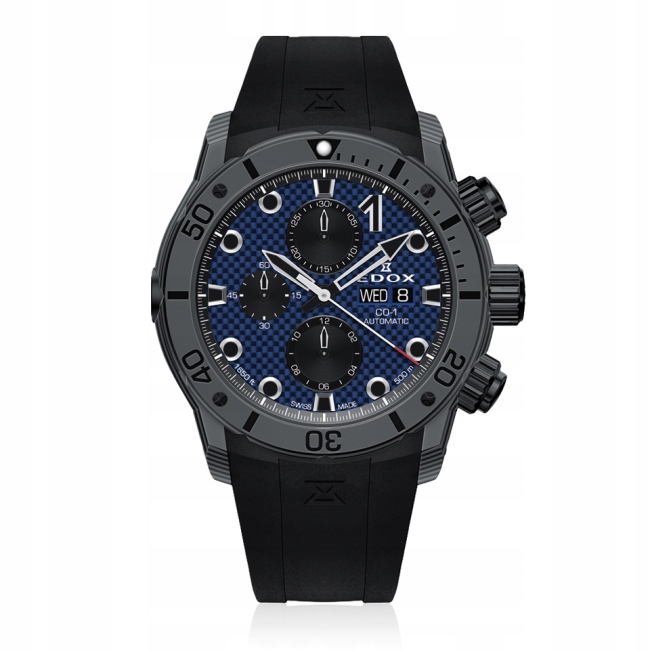 Edox CO-1 Carbon Chronograph Automatic 01125-CLNGN-BUNN