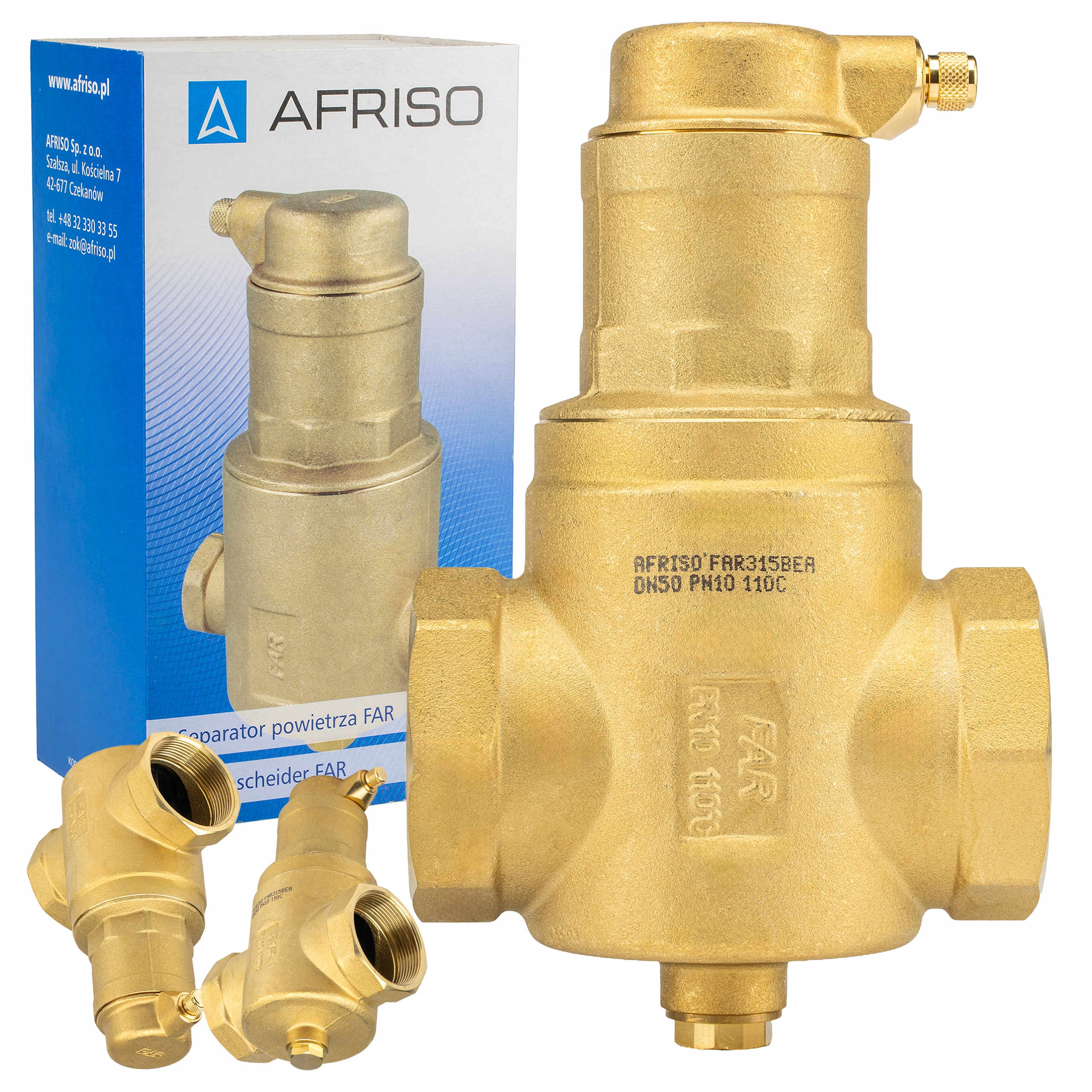 Separator Filtr Powietrza Do Instalacji C.o. Fi 2" Solidny Mosiężny FAR315