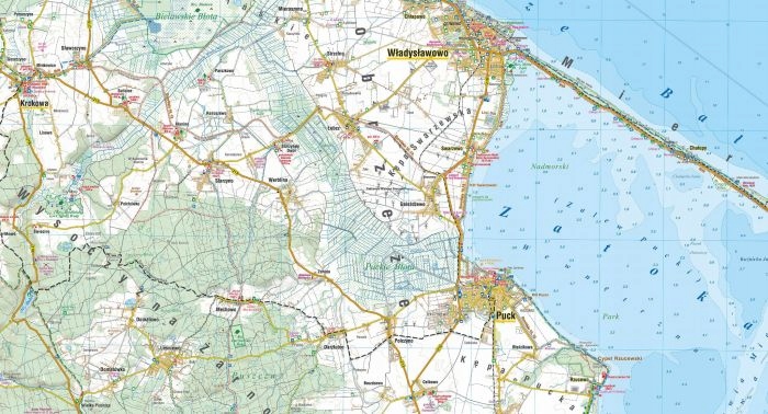 KASZUBSKIE WYBRZEŻE BAŁTYKU ŁEBA KARWIA HEL KASZUBY PÓŁNOCNE MAPA COMPASS Wydawnictwo Wydawnictwo Compass