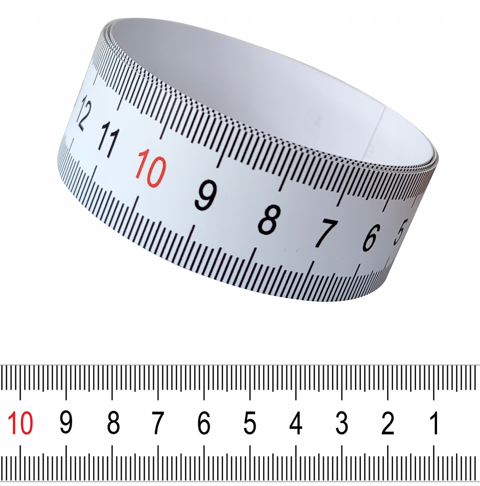 

Biała Naklejka Miara Taśma metr 100 Lewostronna