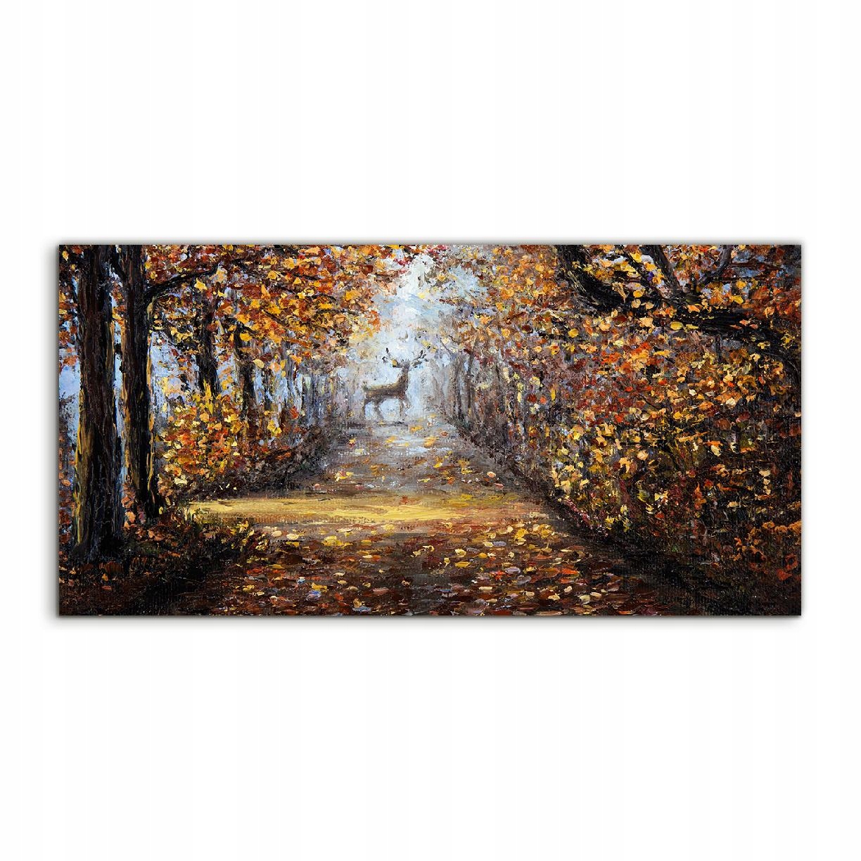 Fotoobraz 120x60 na stenu Les Jeseň Jeleň Stromy