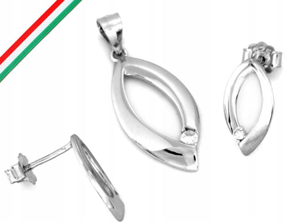 Stříbrný komplet šperků 925 rámečků, mandle 2,54 g, exkluzivní vzor, dárek