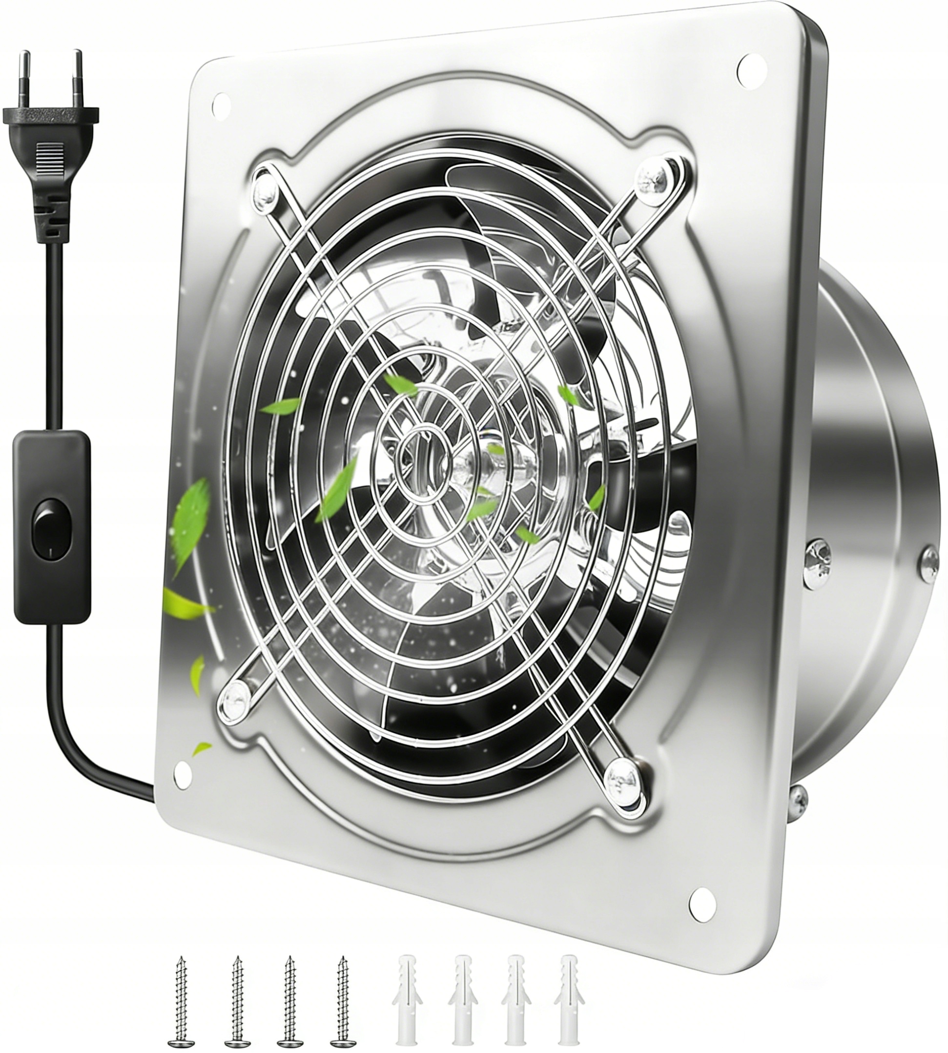 Mocny Wentylator 150 MM Wyłącznik Czasowy Timer Cichy 40DB 780M³/H