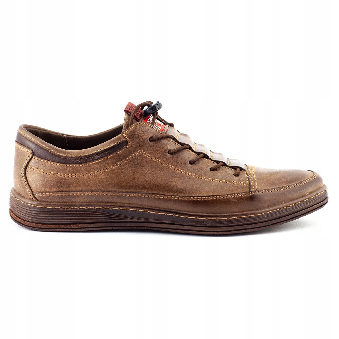 

Buty męskie skórzane casual K22 brązowe r.44