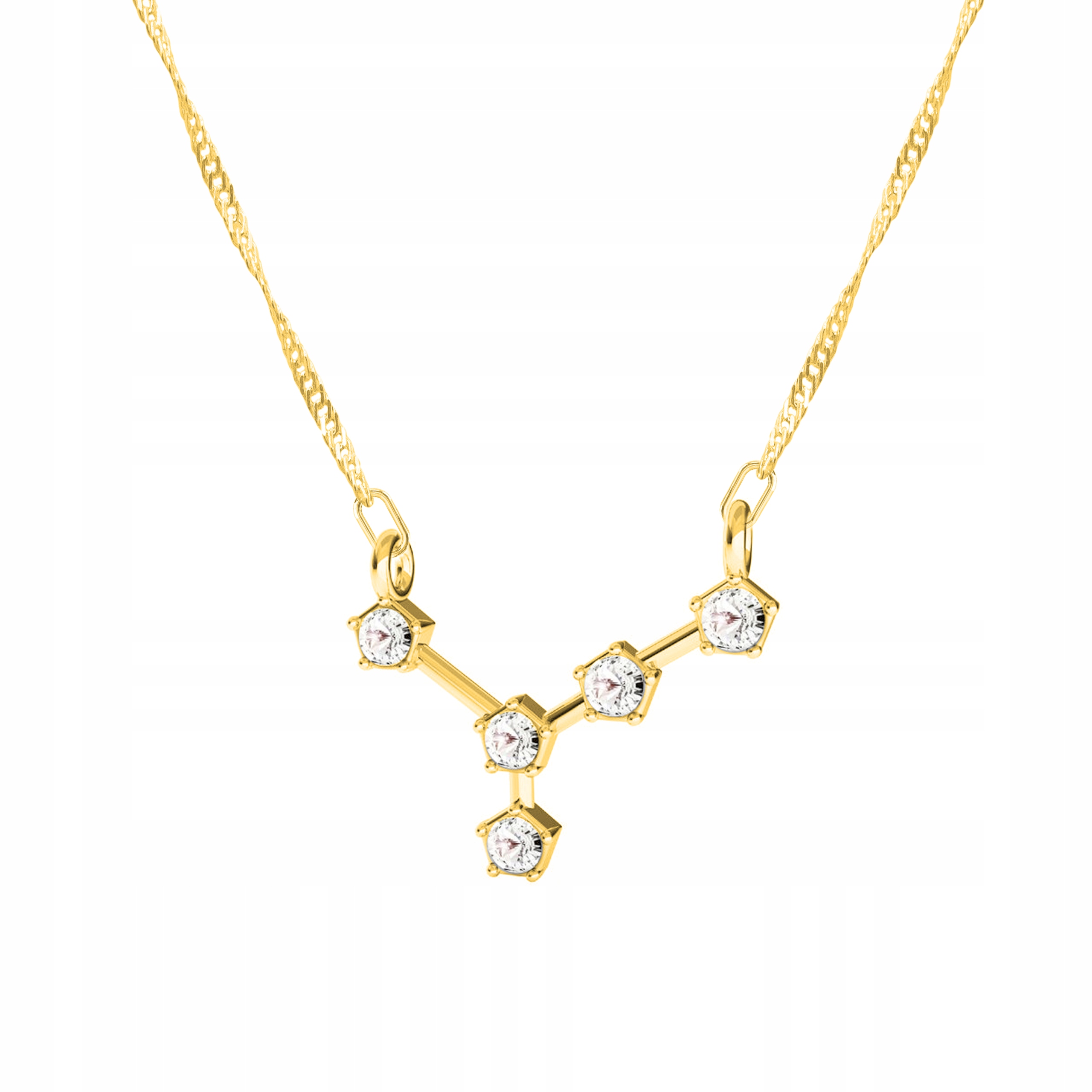 Řetízek zlatý náhrdelník Znamení Zvěrokruhu Rak 925