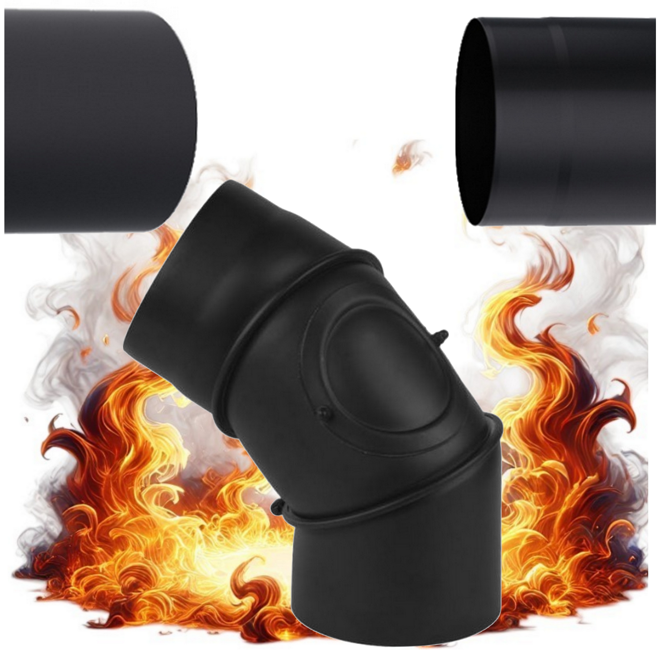 Kolano 90 Fi 150 Regulowane Kominowe Nastawne Do Pieca Kominka Kozy Rewizja