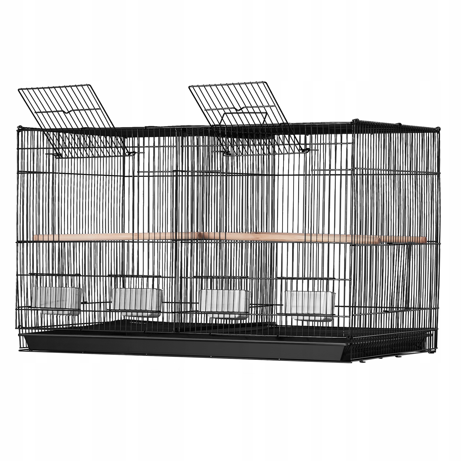 Klec pro ptáky 76x46,5x46,5 cm, snadné čištění, s držadlem a bidýlky