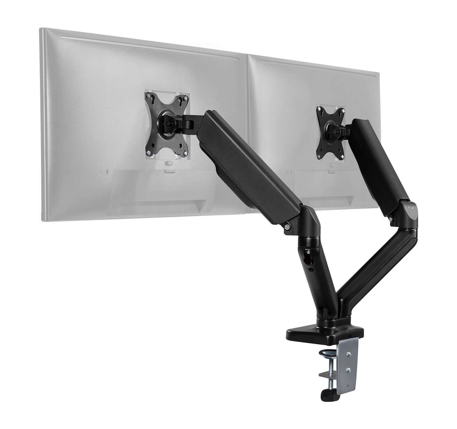 Uchwyt Biurkowy na Dwa Monitory Obrotowy Regulowany Spacetronik 18 kg Vesa