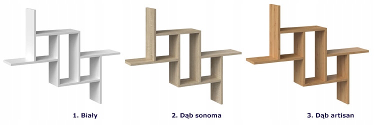 REGAŁ NA KSIĄŻKI PÓŁKA WISZĄCA DO SALONU SYPIALNI Szerokość mebla 85 cm