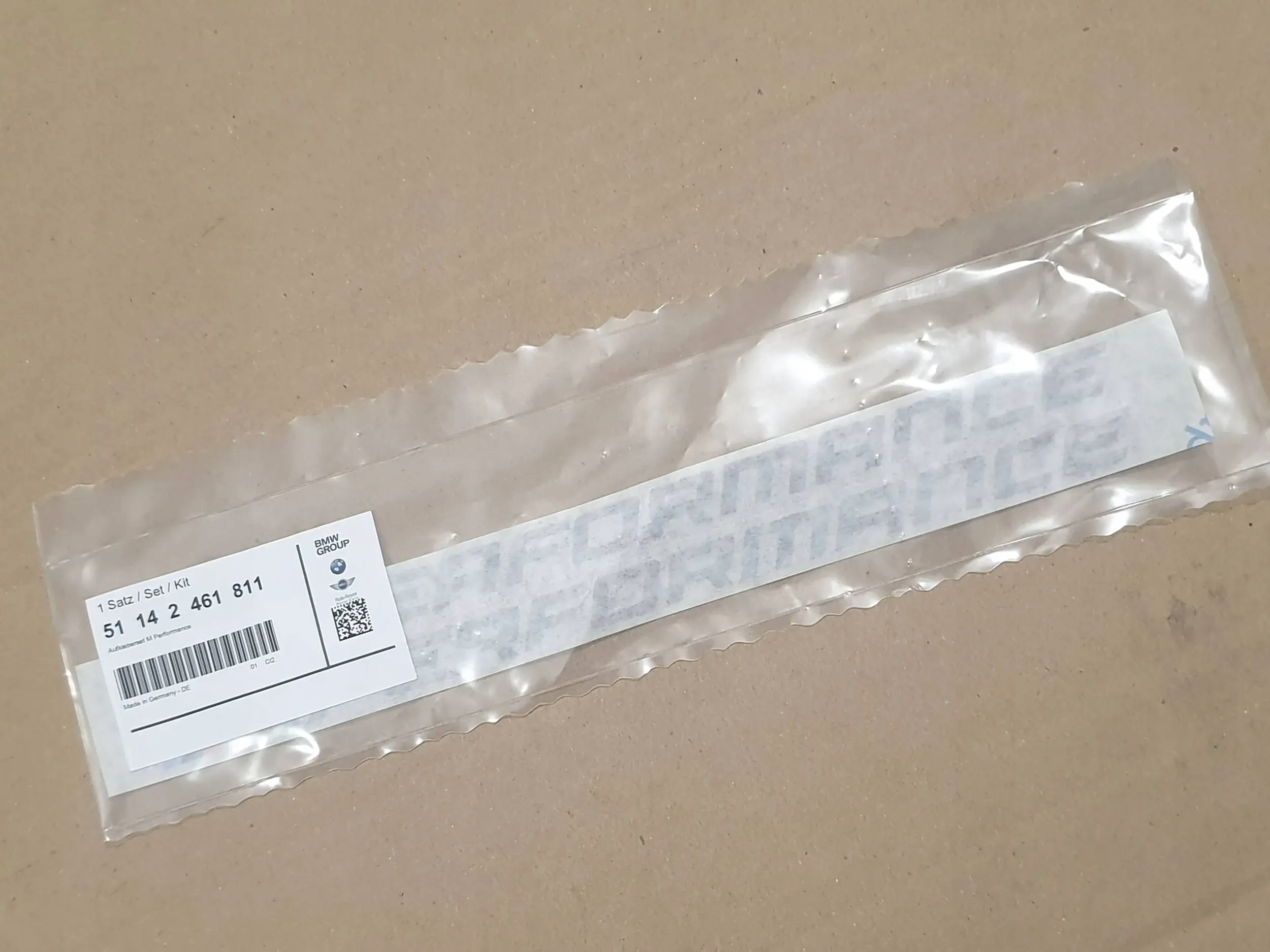 BMW 3 G20 G21 18- naklejka napis M-PERFORMANCE F40 G05 F91