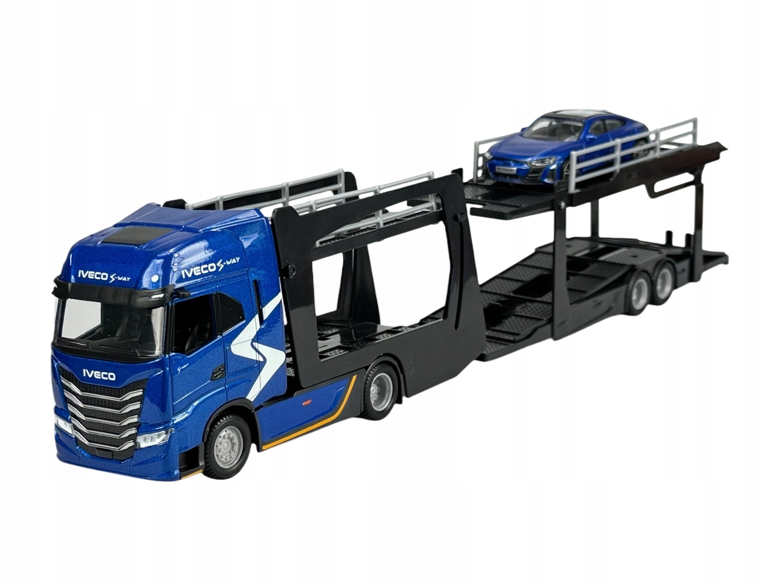 Bburago Iveco S-way 570 2022 Audi Rs e-tron Gt 1:43 Ciężarówka Tir Laweta