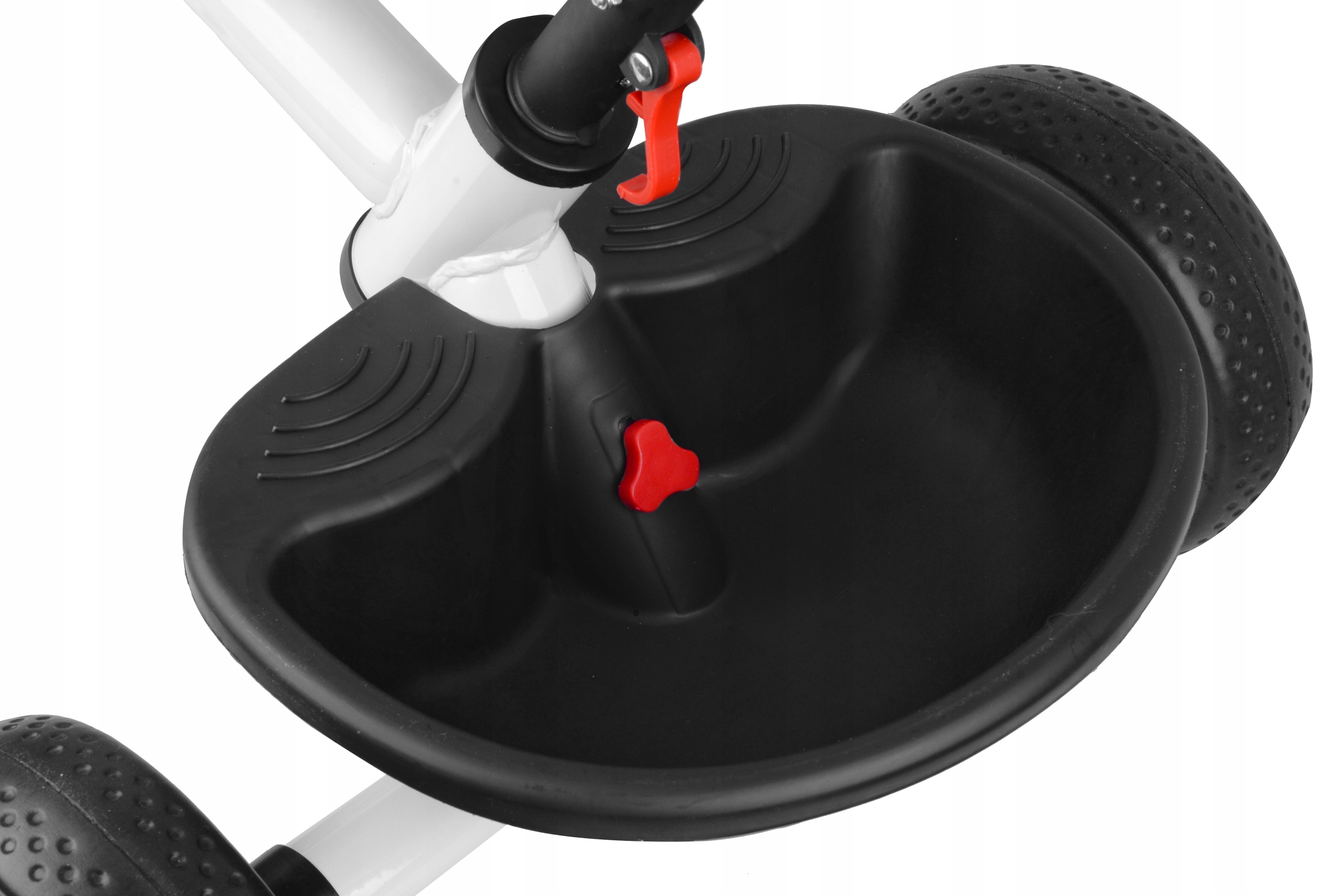 Wózek spacerowy rowerek trójkołowy KAJTEK funkcja spania 360 stopni niebies Hamulec Tył