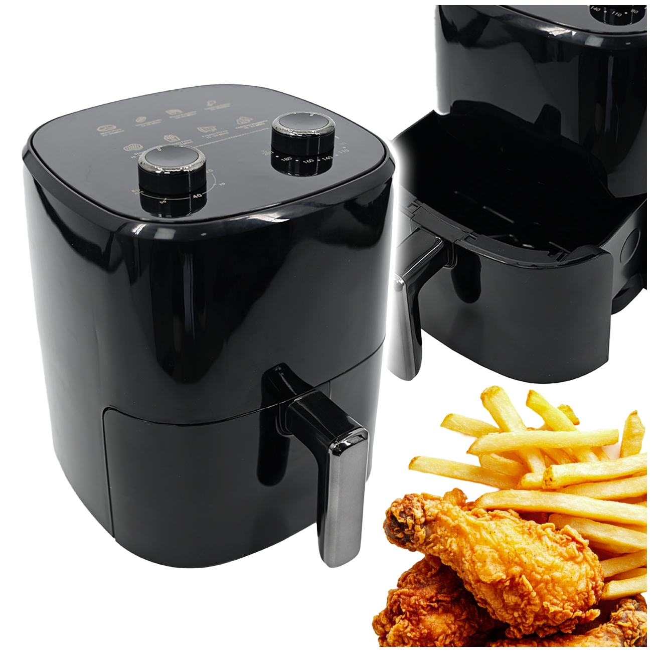 Frytkownica Beztłuszczowa Air Fryer do Ciężarówki kampera Auta 4L 24V 250W