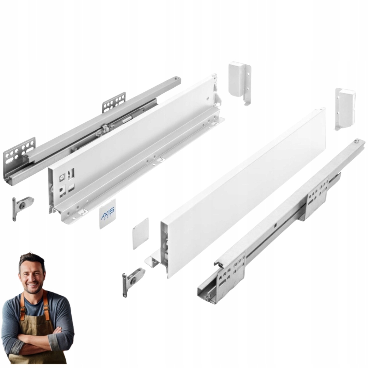 Gtv Axis Pro Šuplík 450 mm bílá nízká H-84