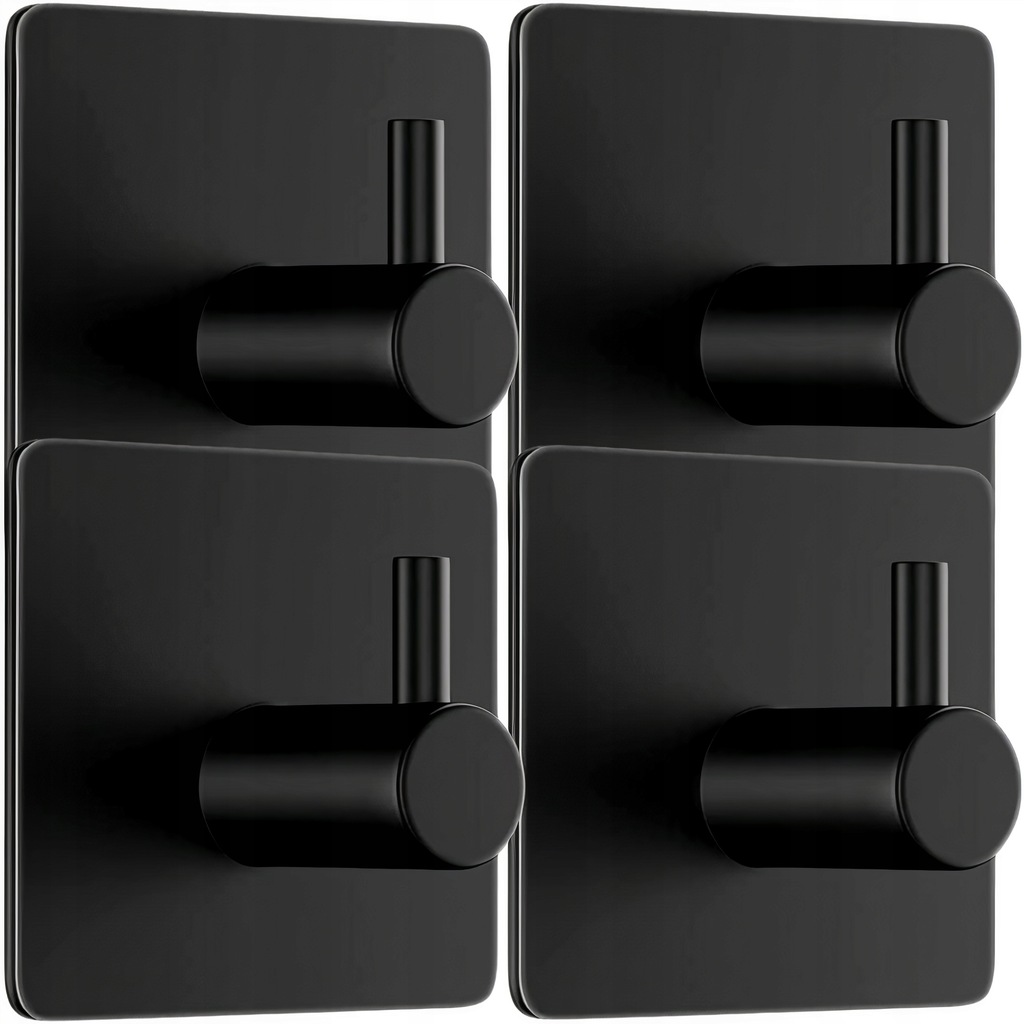 4x WIESZAK HACZYK SAMOPRZYLEPNY NA RĘCZNIKI CZARNY Stan opakowania oryginalne