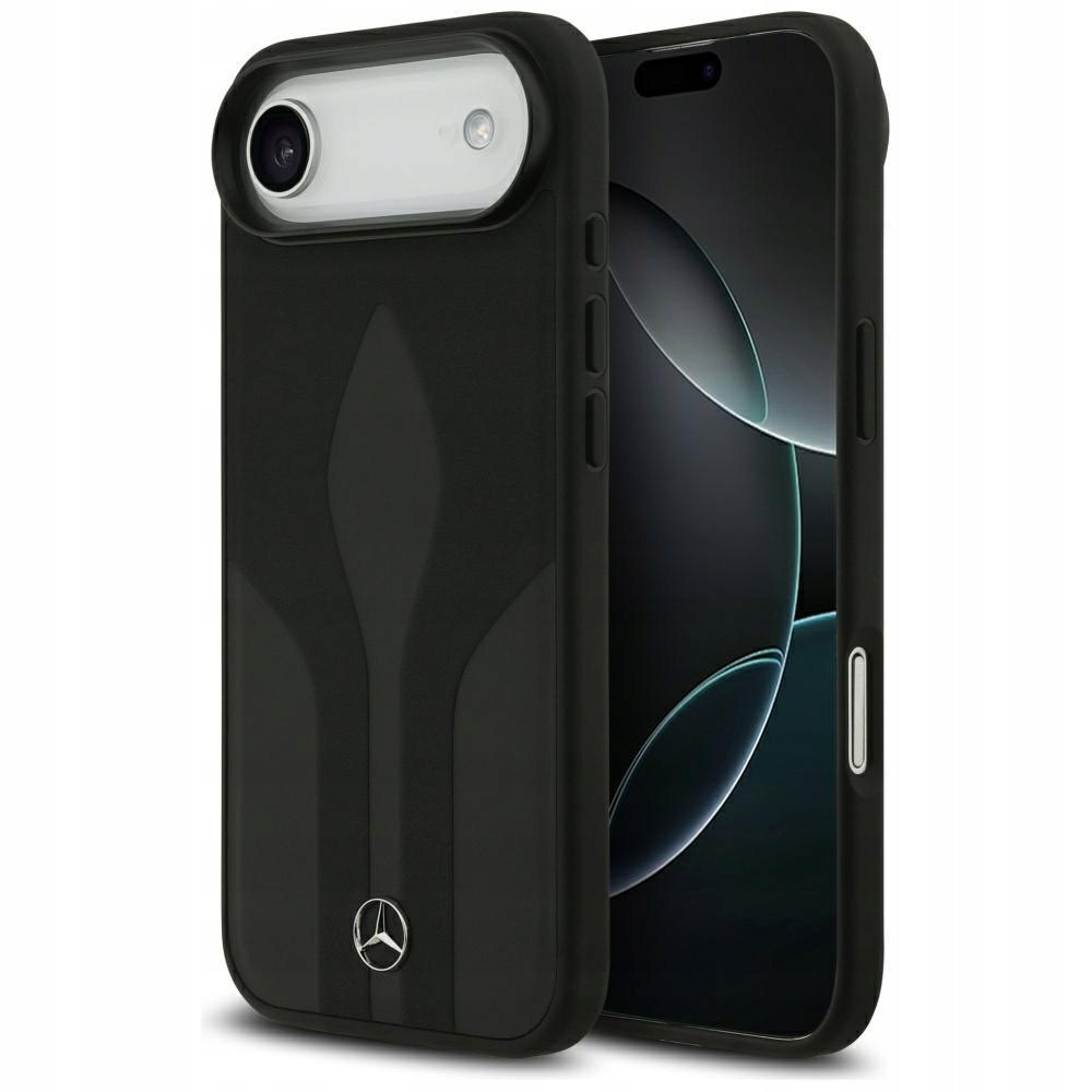Etui Mercedes Leather The Move MagSafe do iPhone Air czarny